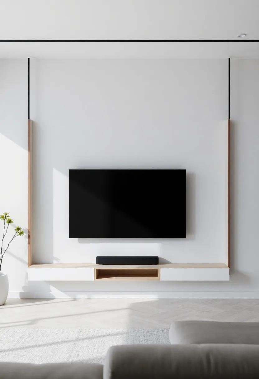 Framed Artwork: Integrate your⁣ TV into a large artwork frame that transforms it into a sophisticated focal point when not in⁤ use