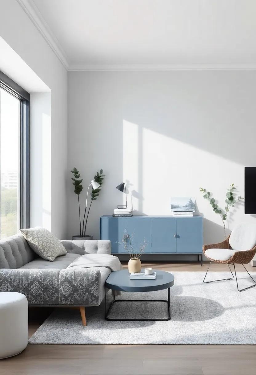 Creating Cohesion with⁢ Pale Blue and Gray​ in⁤ Multi-Room Spaces