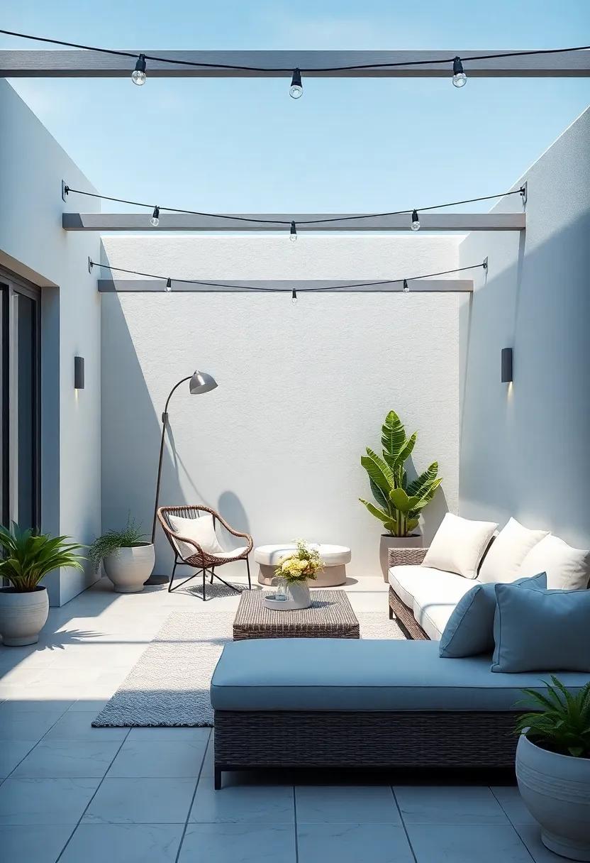 Dreamy Outdoor Spaces: Extending Pale Blue and ⁤Gray to Your Patio