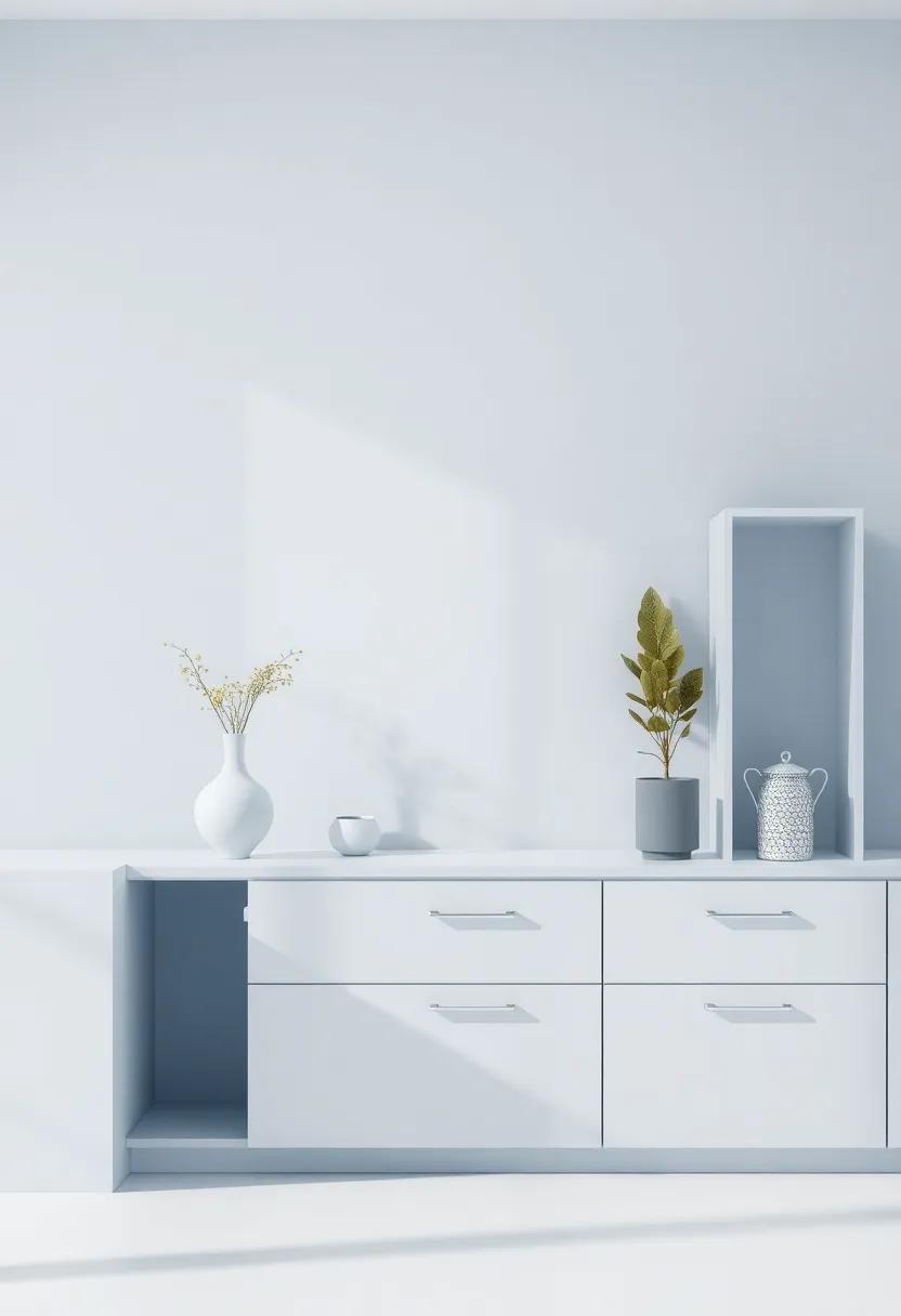 Innovative⁤ Storage Solutions that Maintain Serenity in ‌Pale⁣ Blue and Gray