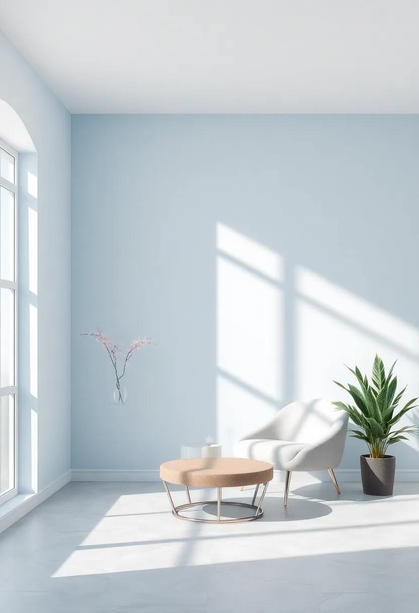 Capturing Natural ⁣Light: ⁤How Pale Blue and Gray Transform Spaces