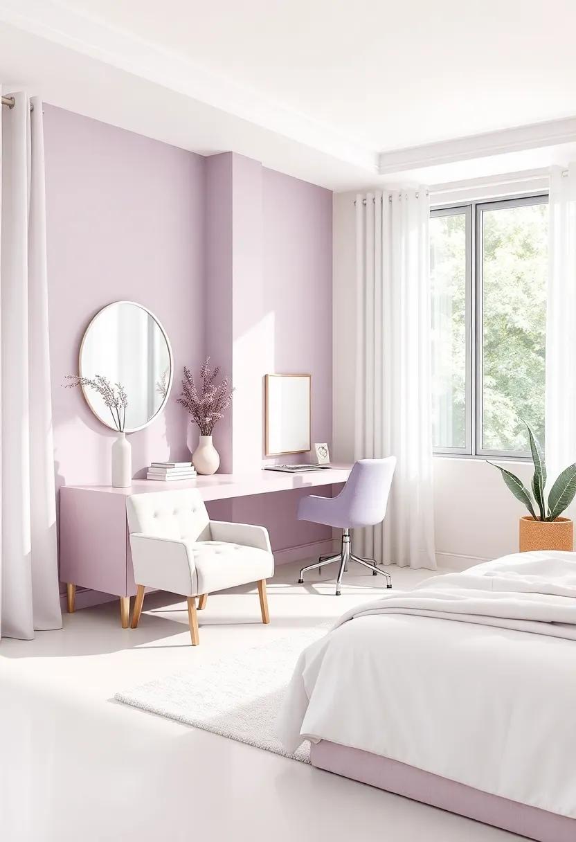 Functional Spaces: Utilizing Lavender and Ivory in Home ‍Office Areas