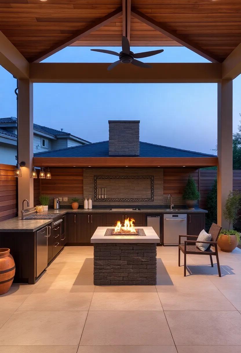 Adding a Fire ​Element for Warmth and Ambiance to Your outdoor Kitchen