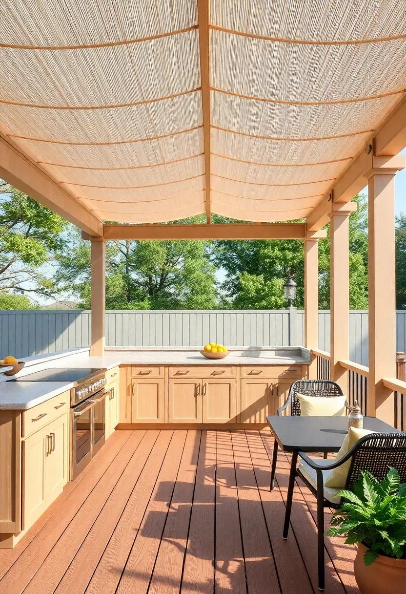 Utilizing an Awning or Pergola for Shade and Shelter