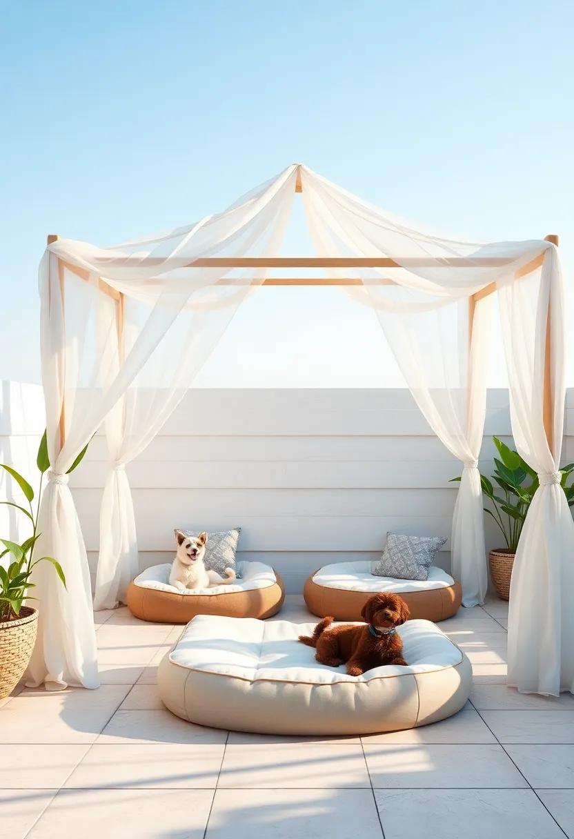 Set Up a cozy Canopy​ with ‍Pet Beds for relaxation