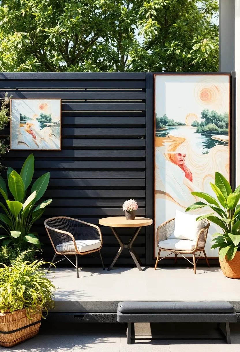 Privacy Screens with Art: Turn ⁣a simple privacy screen into a work of⁣ art by painting or hanging artwork, making it both functional and visually appealing