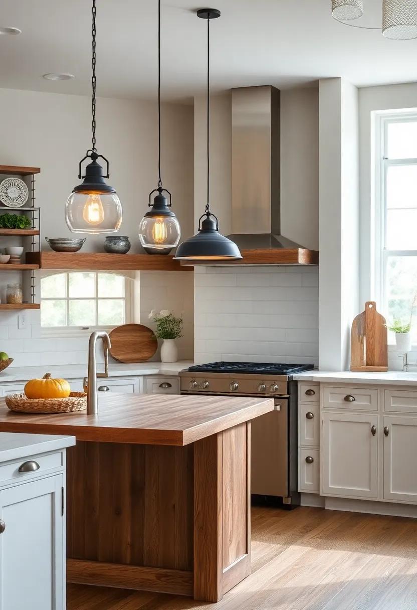 Vintage Pendant Lights: ‍Embrace nostalgia with hanging vintage pendant ‌lights ⁤that add character and warmth to​ your rustic kitchen⁣ island