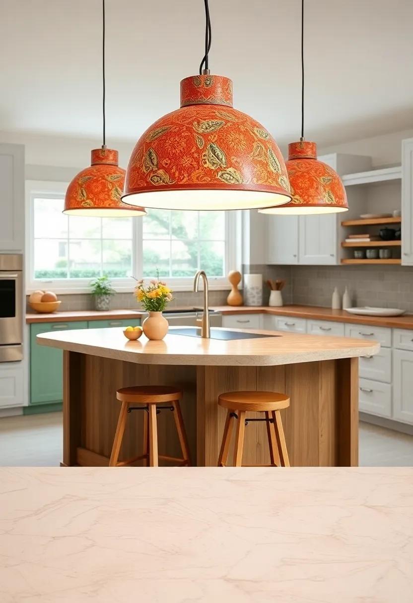 Colorful Ceramic Shades:‍ Brighten up your kitchen island with colorful‍ ceramic ‍shades that introduce whimsy and⁤ charm to your lighting scheme