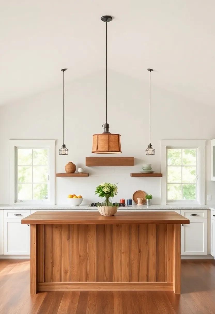 Rustic Drum ⁢Shades: Add rustic ⁤drum shades to your ⁤pendant ⁣lights for ⁢added texture and depth above your ⁢kitchen island