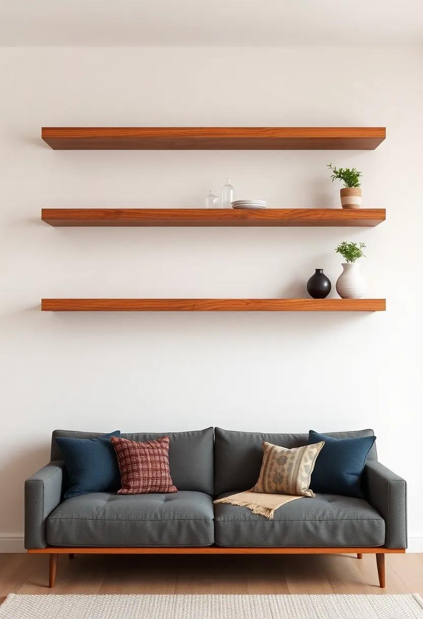 Floating Cedar shelves: Bring the beauty of nature indoors with floating cedar shelves that⁤ add a sleek, rustic touch ⁢while keeping ⁤your decor light and airy