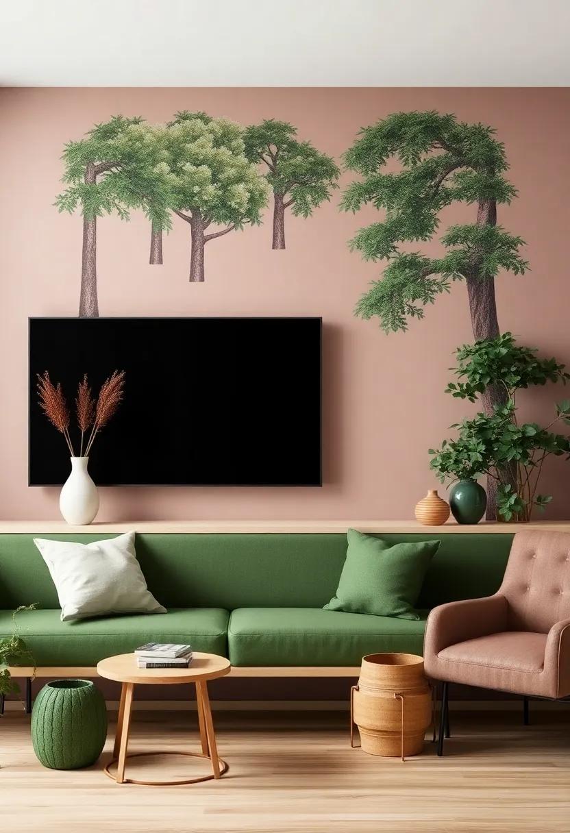 Fairytale Forest: Deeper greens, dusky mauves, and soft browns evoke the enchanting feel of a woodland, bringing nature's magic right into your living space