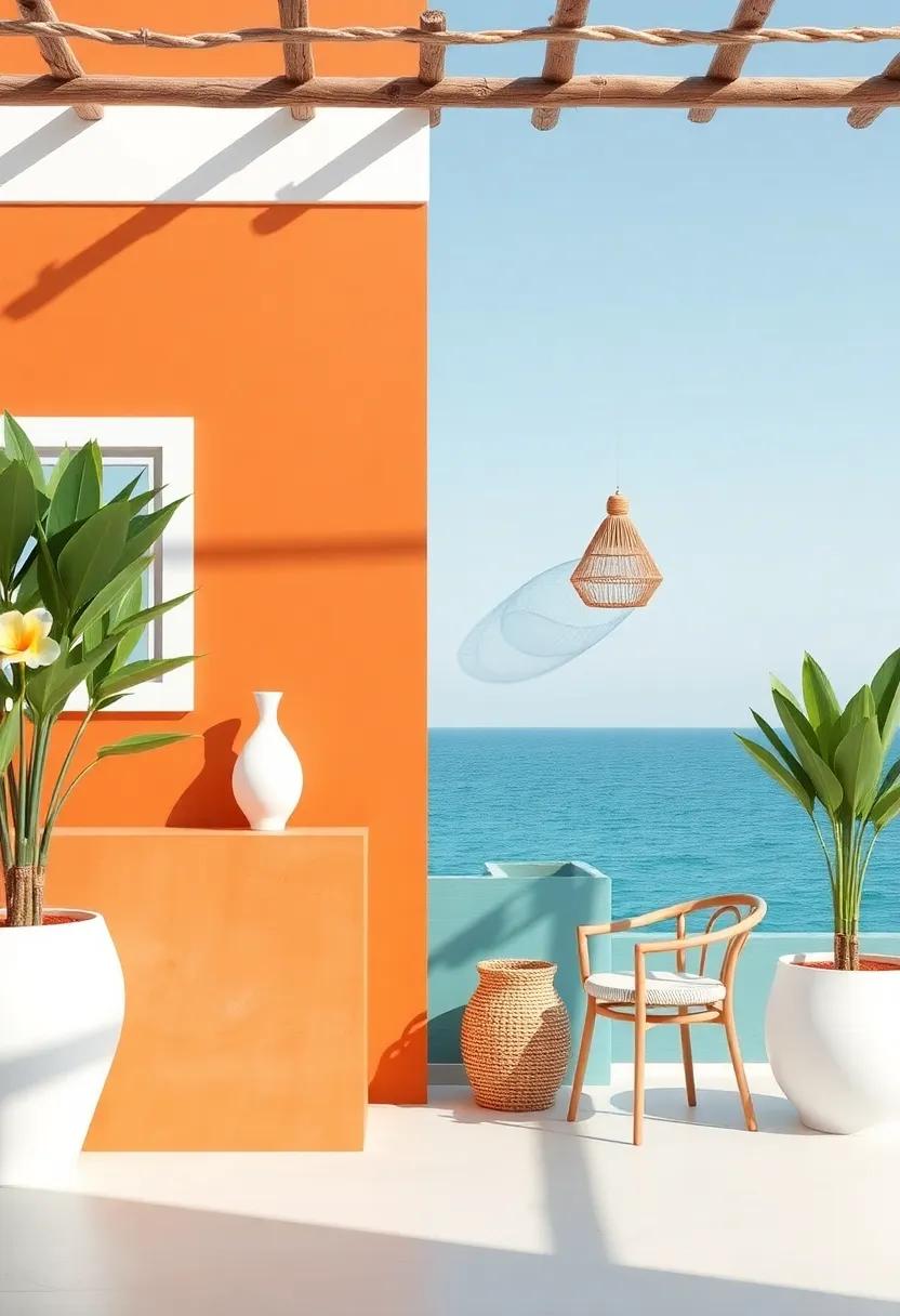 Mediterranean Oasis: sun-kissed whites, azure blues, and terracotta tones transport you to coastal towns, creating a breezy and relaxed atmosphere in your home