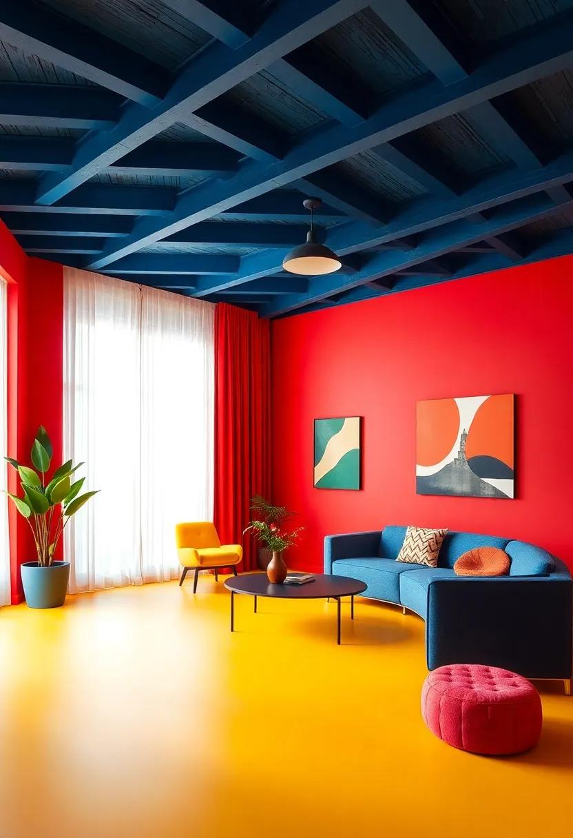 Bold Primaries: Bright reds, blues, and yellows create an energetic and playful atmosphere, perfect for injecting personality and fun into a modern design
