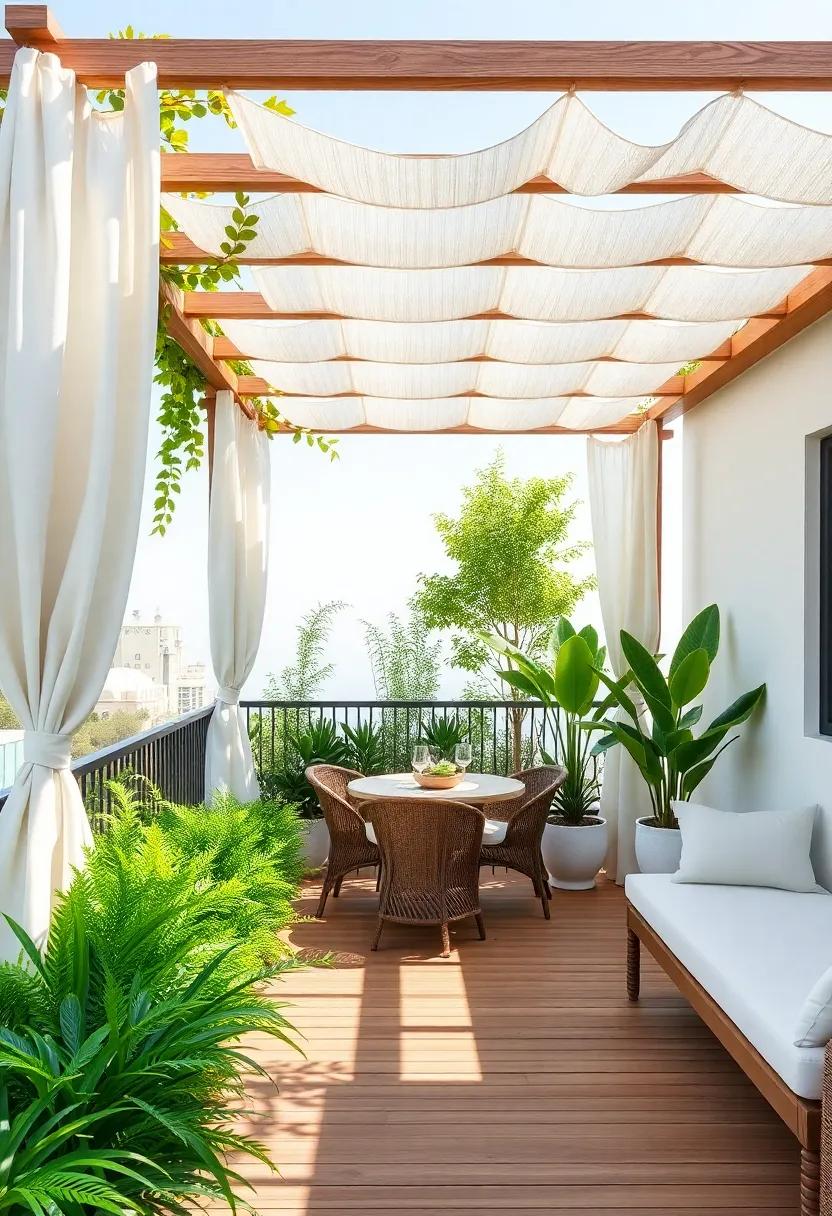 Elevate​ Your Outdoor Experience with ‍Lush Greenery and Draped Fabrics