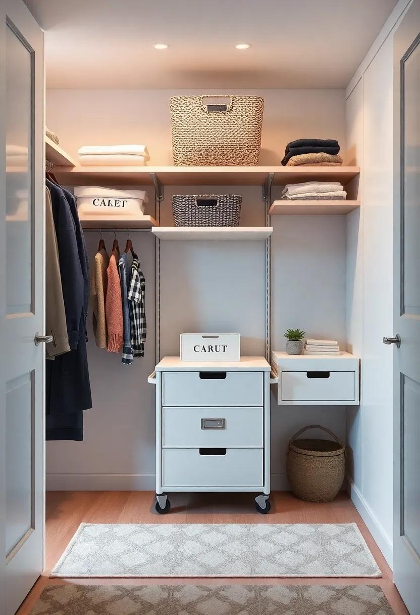 Portable Storage Carts for Flexible Closet‌ Organization Opportunities