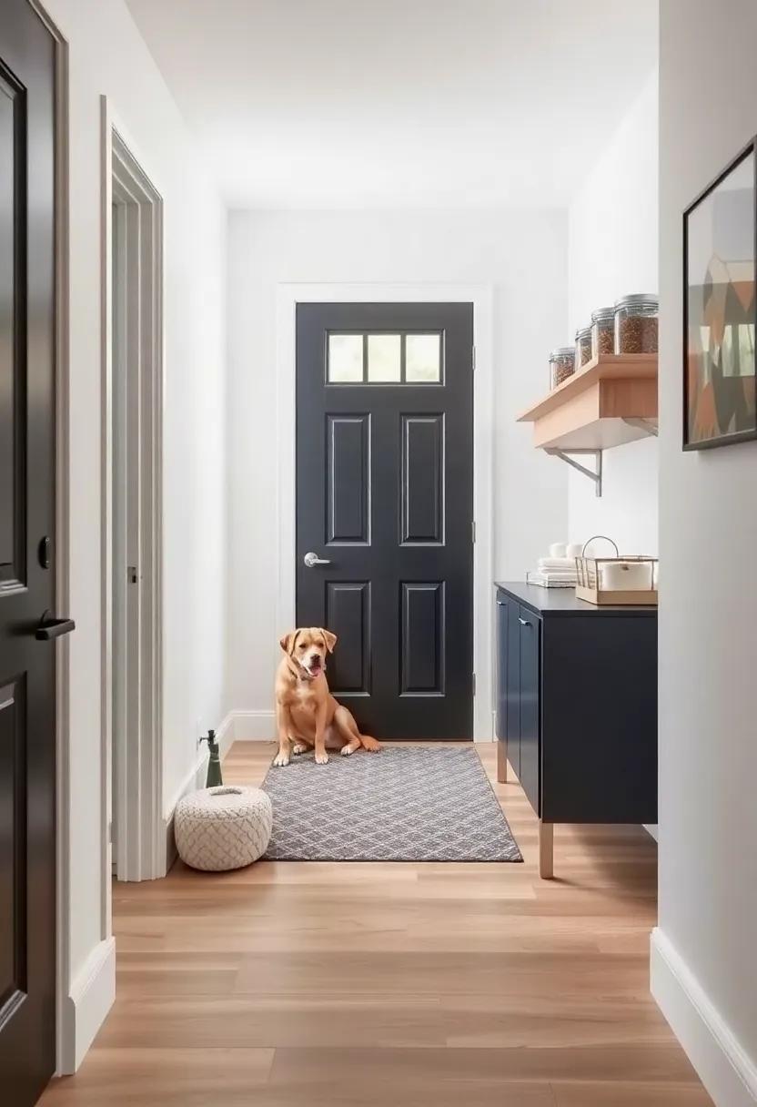 Utilize your ⁤entryway’s​ side⁤ panels for‌ an ingenious vertical storage solution⁤ where ⁢custom shelves hold⁢ kibble jars⁢ and‌ off-the-floor ‍resting spots for pets