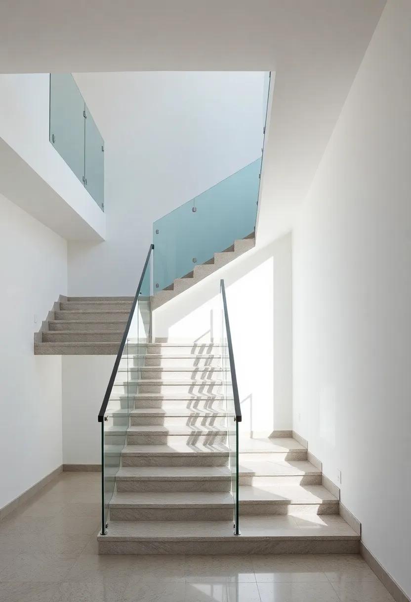 Elegant Transitions:‌ Blending Staircases⁢ with Glass Accents