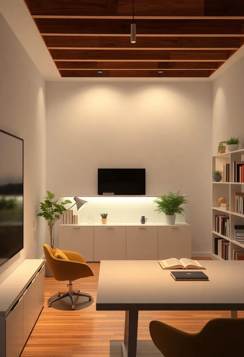 Choose solar-powered bookcase lights that enhance ​reading spaces while keeping your office sustainably lit