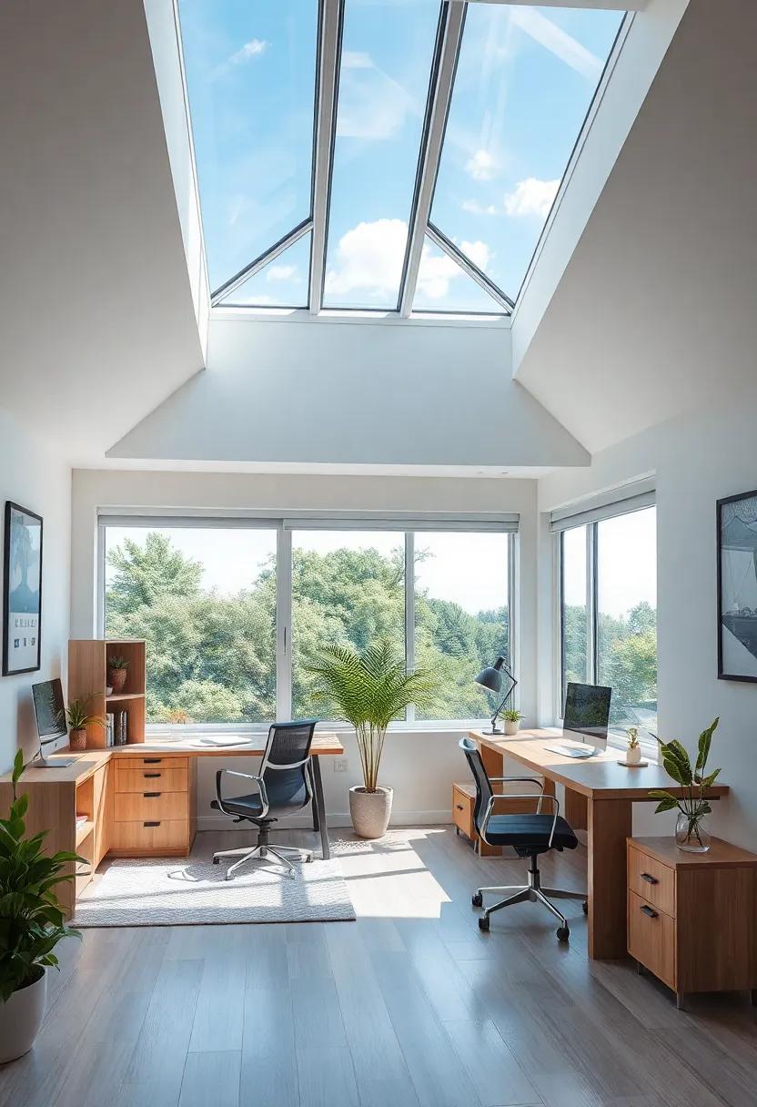 Explore​ solar-powered skylights​ that flood ​your home office with natural​ light, enhancing‍ productivity and⁢ reducing energy costs