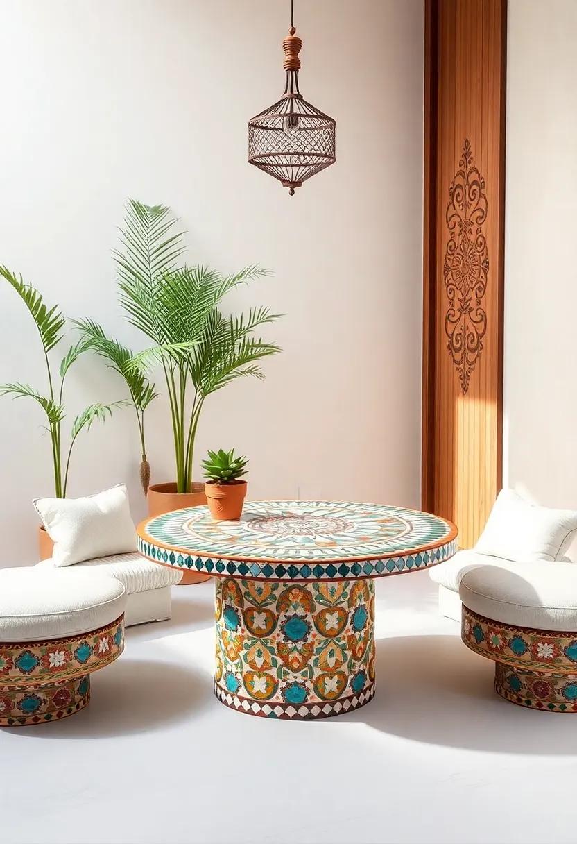Incorporating Moroccan Mosaic Tables into Various Design Themes