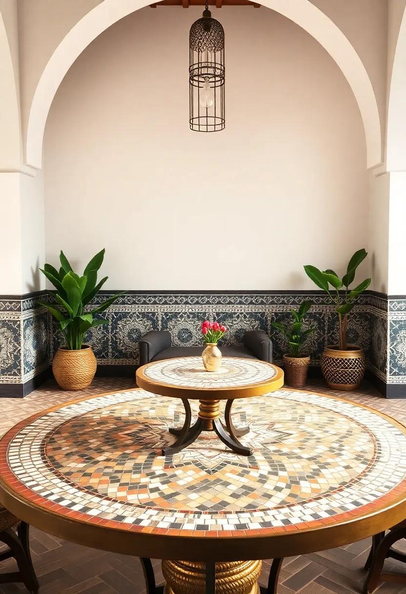 The ‌Timeless Allure of Vintage Moroccan-Style Mosaic Tables