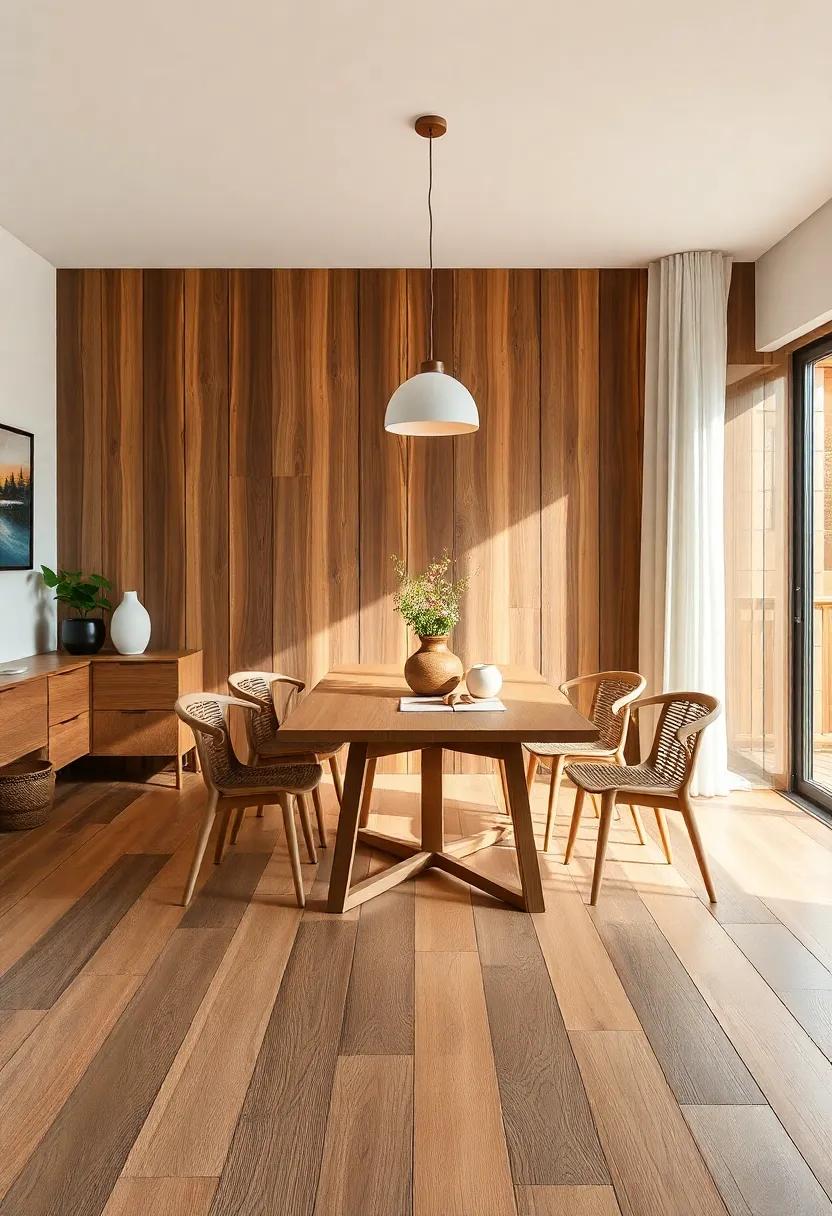 Crafting a Unique Ambiance with Wooden Floors and Dining Accessories