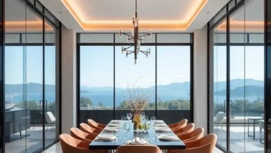 Transcending Boundaries: The Allure of Luxury Dining Rooms with Glass Walls
