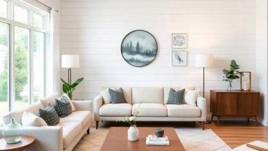 Embracing Charm: Modern Farmhouse Living Rooms Adorned with Shiplap Walls