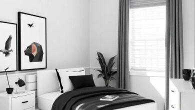 Chic and Timeless: Designing a Black and White Boys’ Teen Room Retreat