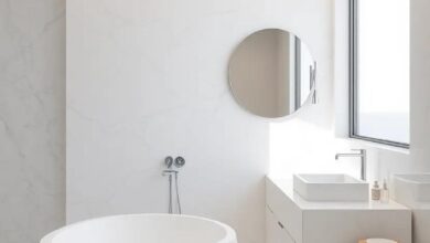 Transform Your Space: Elegant Coastal Bathrooms Adorned with Marble Elegance