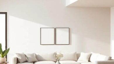 Embracing Serenity: Crafting a Calming Living Room with Neutral Tones and Gentle Lighting