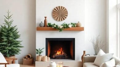 27 Cozy and Creative Winter-Inspired Living Rooms Featuring Fireplace Décor