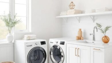 Bright & Balanced: Using Light and Neutral Colors to Transform Small Laundry Rooms