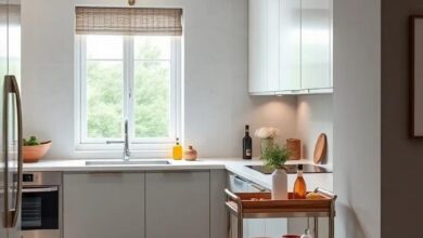 23 Smart Small Kitchens Featuring Stylish Bar Carts for Extra Storage Solutions