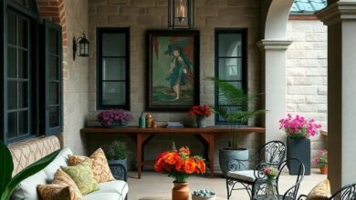 23 Enchanting Dark Academia Outdoor Spaces Featuring Wrought Iron Furniture