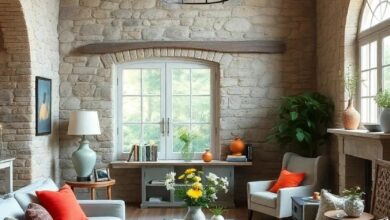 25 Inspiring French Country Living Room Ideas Featuring Charming Stone Walls