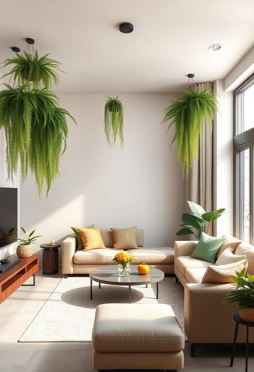 Elevate Ceiling‌ Corners with Cascading ⁢Ferns to Bring Lush Greenery and Natural⁤ Texture Into Your living Space