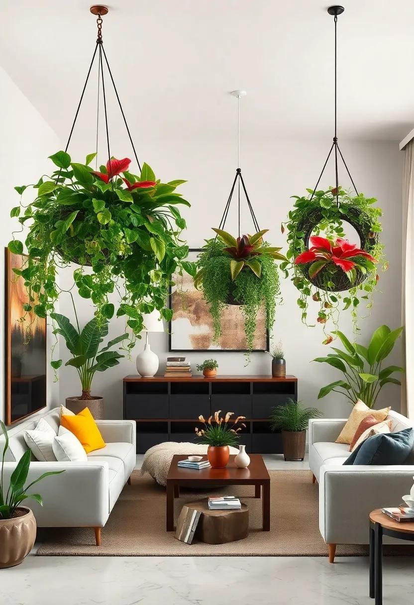 Sun-Drenched Balcony Corners Decorated with ⁢Hanging orchids in Elegant Porcelain Pots ⁤Creating ⁣a Serene Atmosphere