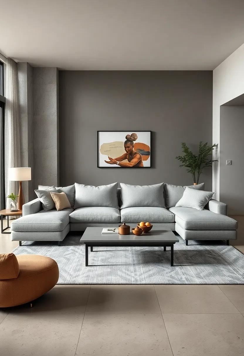 Embrace minimalism with a low-profile sectional ‍paired with‌ a sleek, rectangular ‍coffee table ‌to create an airy and sophisticated living space