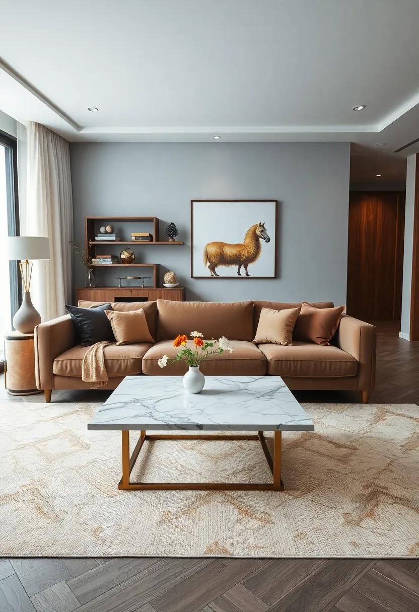 Use an L-shaped sectional with a nested coffee table set to maximize surface area ‍while maintaining an uncluttered feel