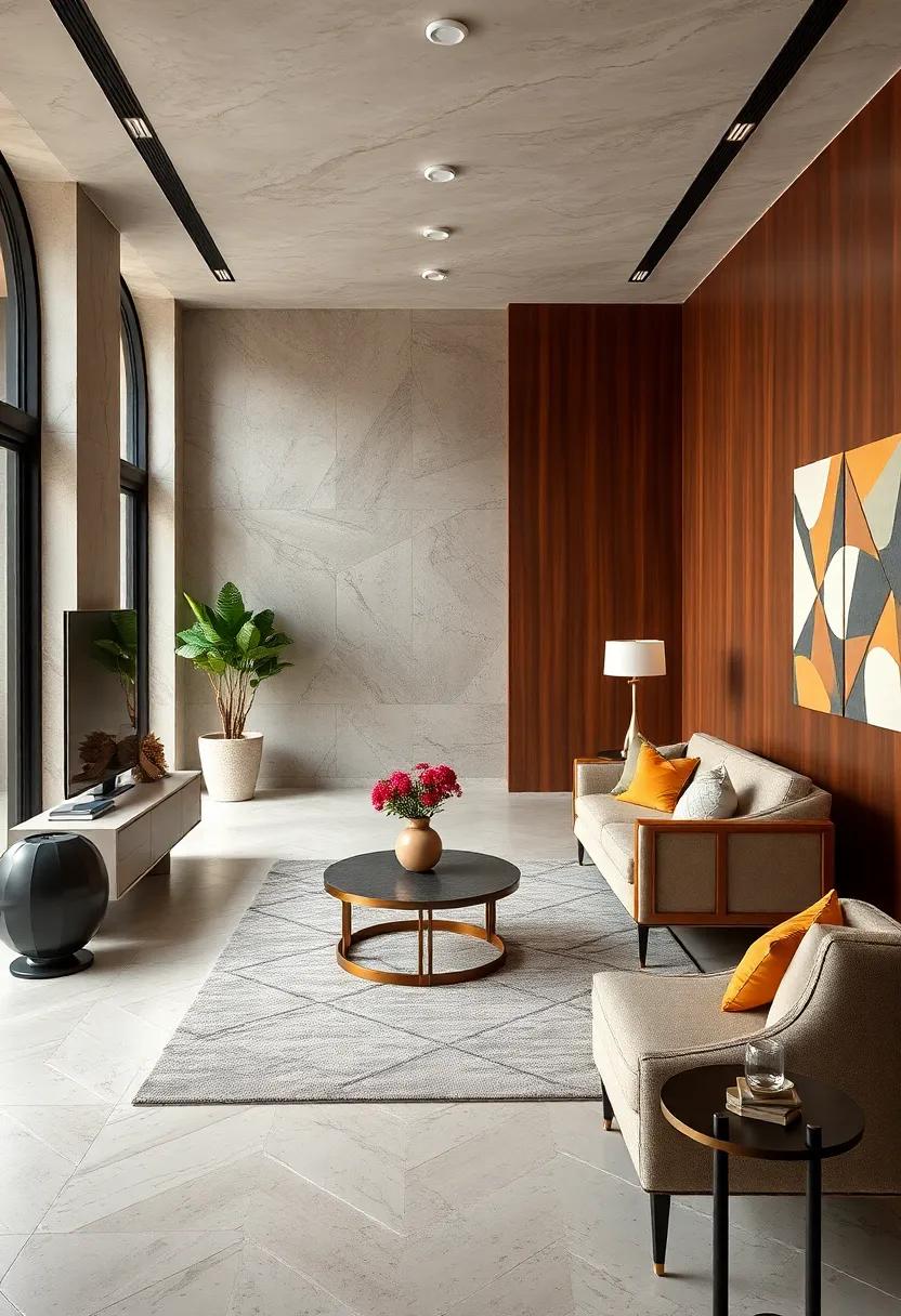 The ⁢Intersection ‌of Bold ​Geometrics and Deep‍ Mahogany Browns in Art Deco ⁢Schemes