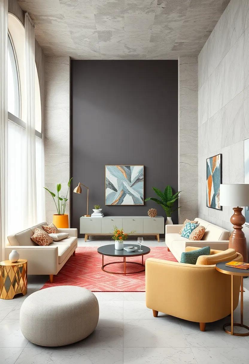 Soft Neutrals Paired ⁤with Sharp Chrome Accents for a Balanced Art⁣ Deco ⁣Palette