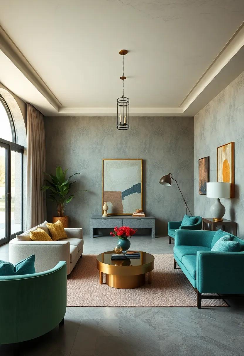 Sophisticated Jewel Tones Evoking the Classic Elegance of Art ⁤Deco Design