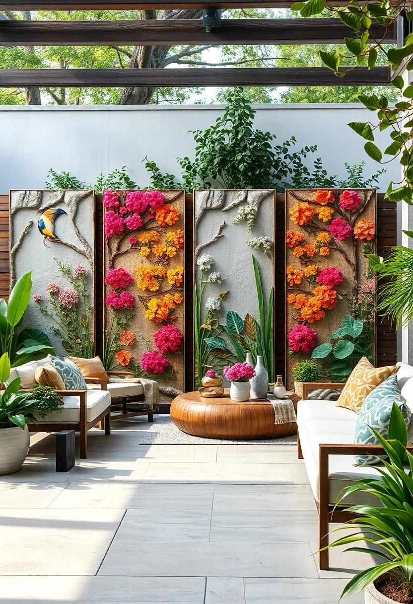 Laser-Cut Panels Representing Seasonal Garden Scenes