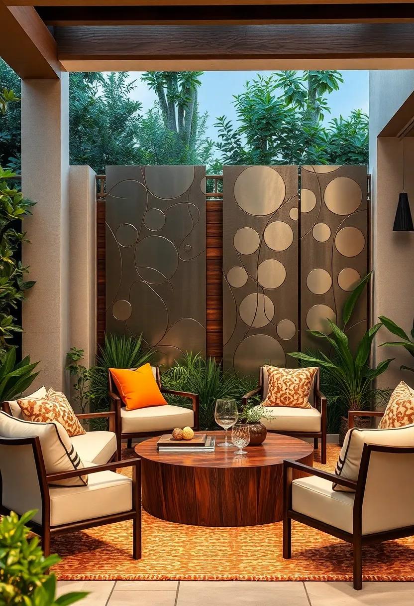 Laser-Etched‌ Steel Panels ‍with Abstract ⁤Natural Forms