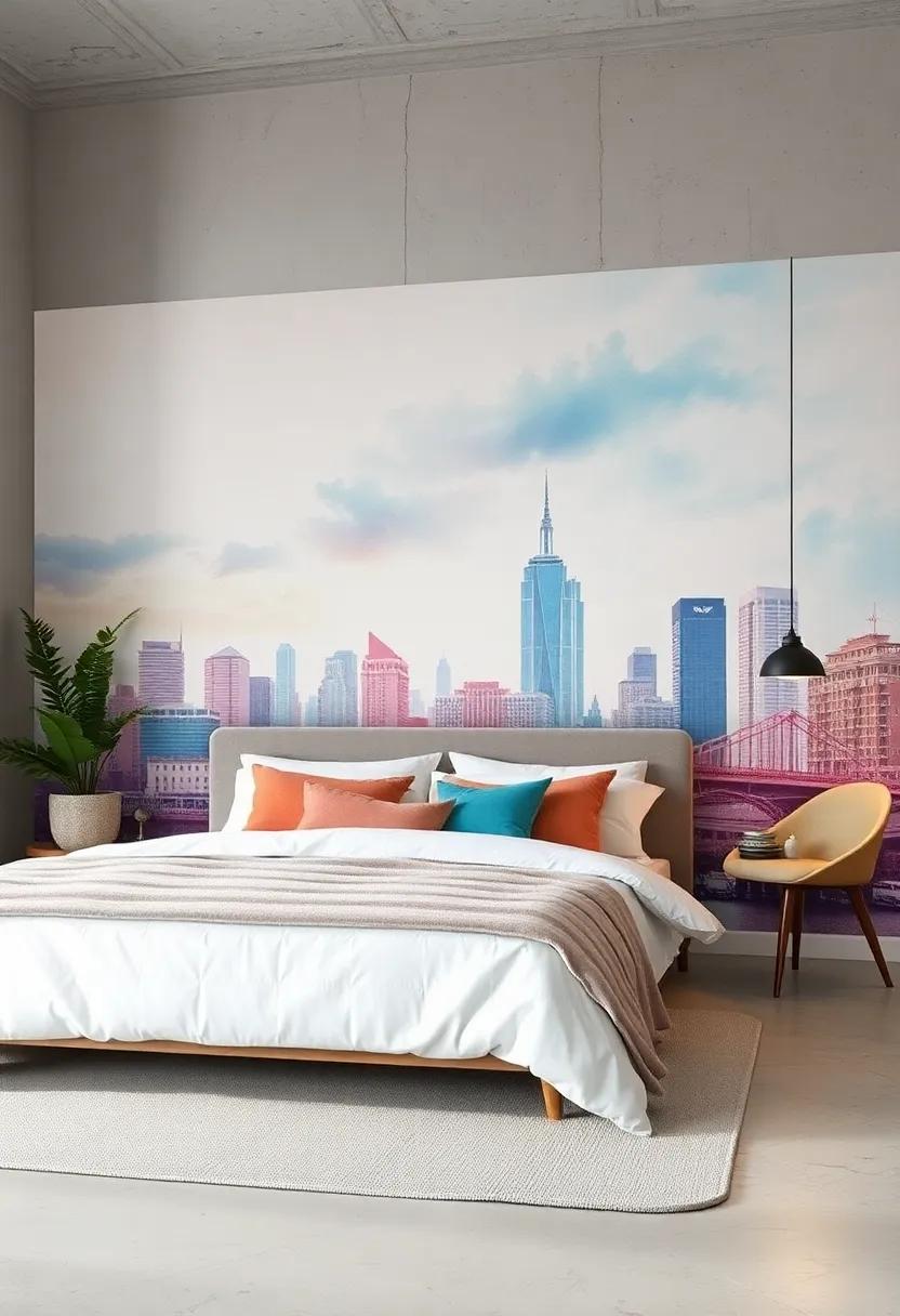 Dreamy Watercolor Skylines Blending Soft Hues and Fluid Shapes for a Tranquil Urban Escape