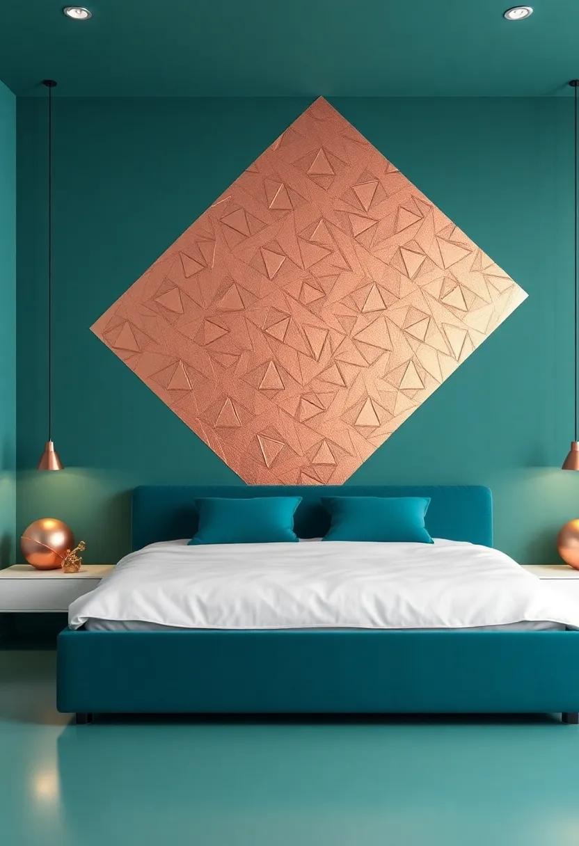 Experimenting with Metallic finishes to Add Glamour to Geometric Decor