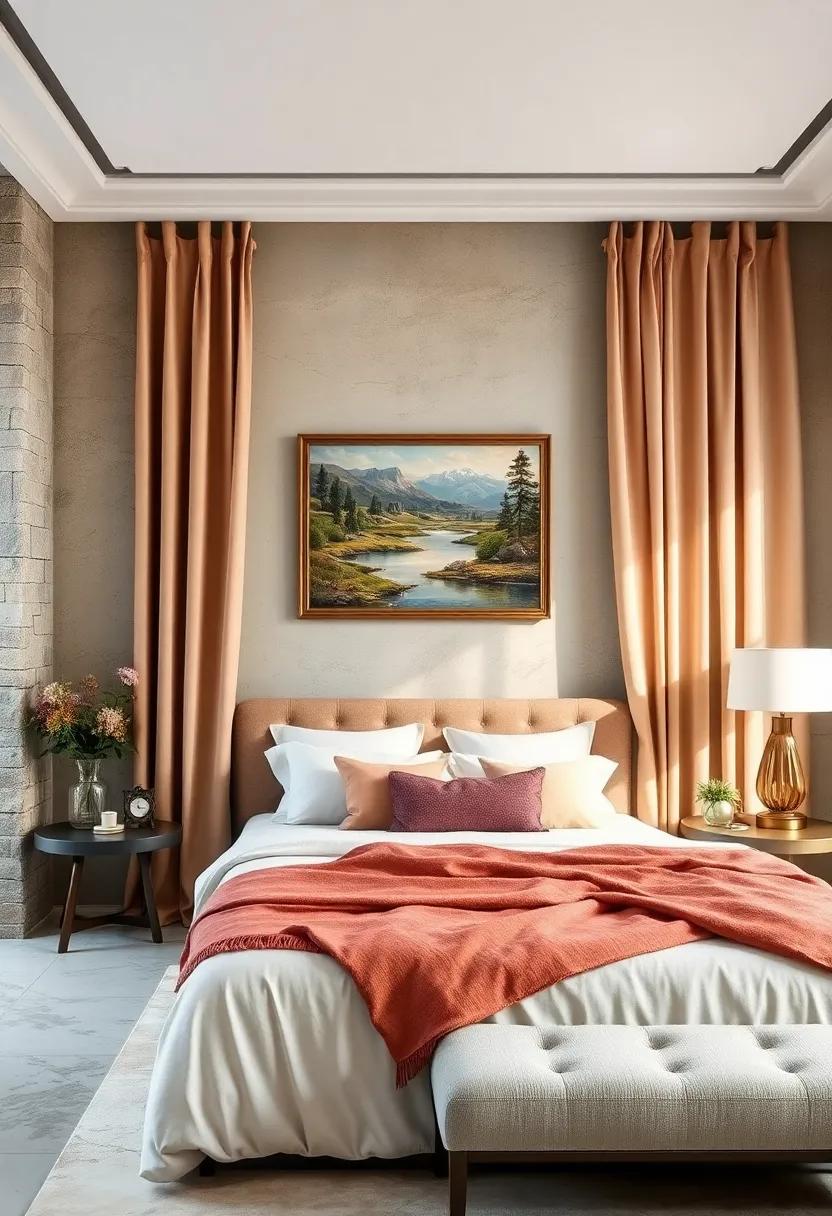 Ornate Moldings‌ and Classic Portrait ⁤Replicas Blending Tradition with Contemporary Bedroom Decor