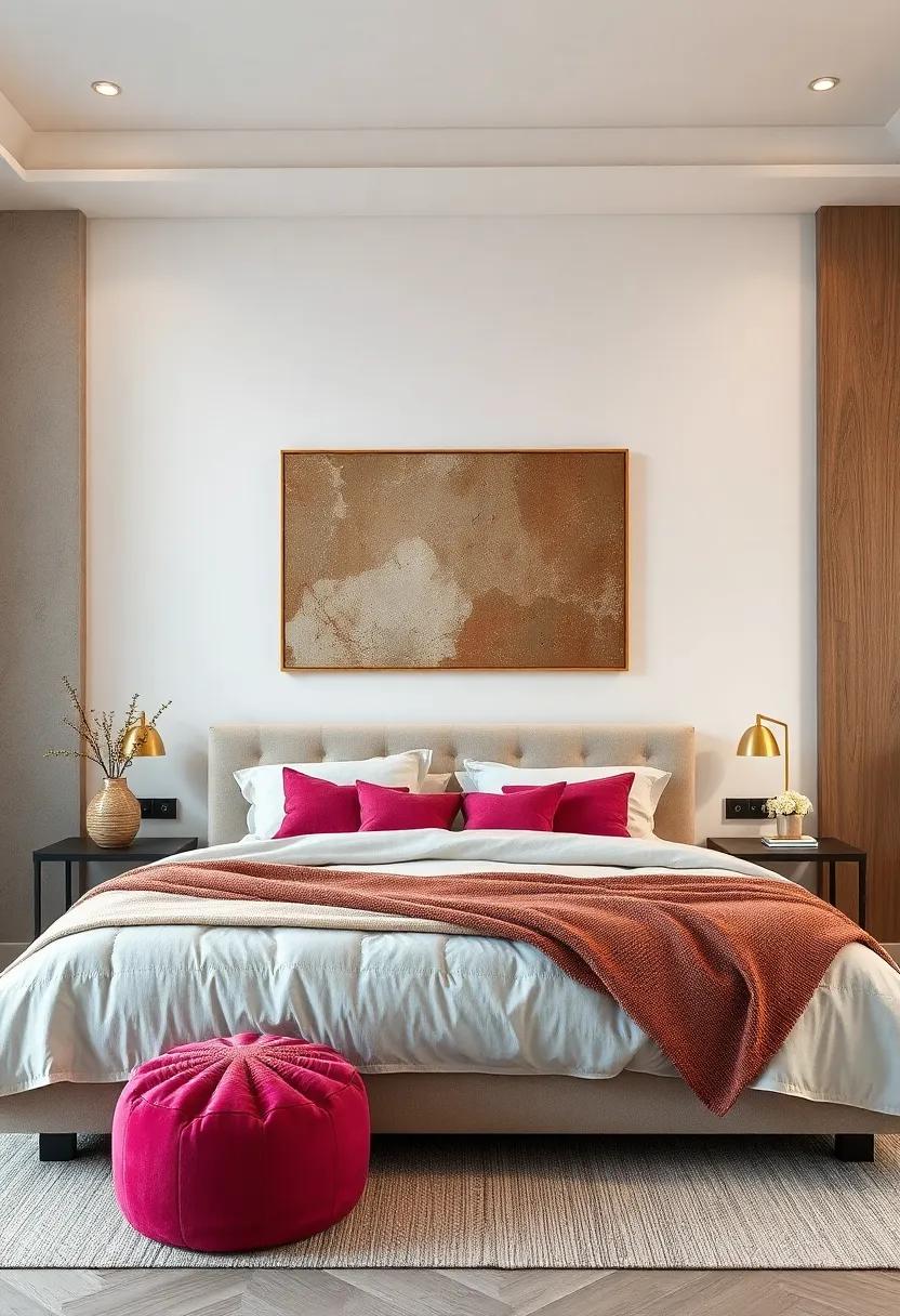 Timeless Elegance Brought To Life By Brass Metal Wall Accents Paired with Plush Fabrics