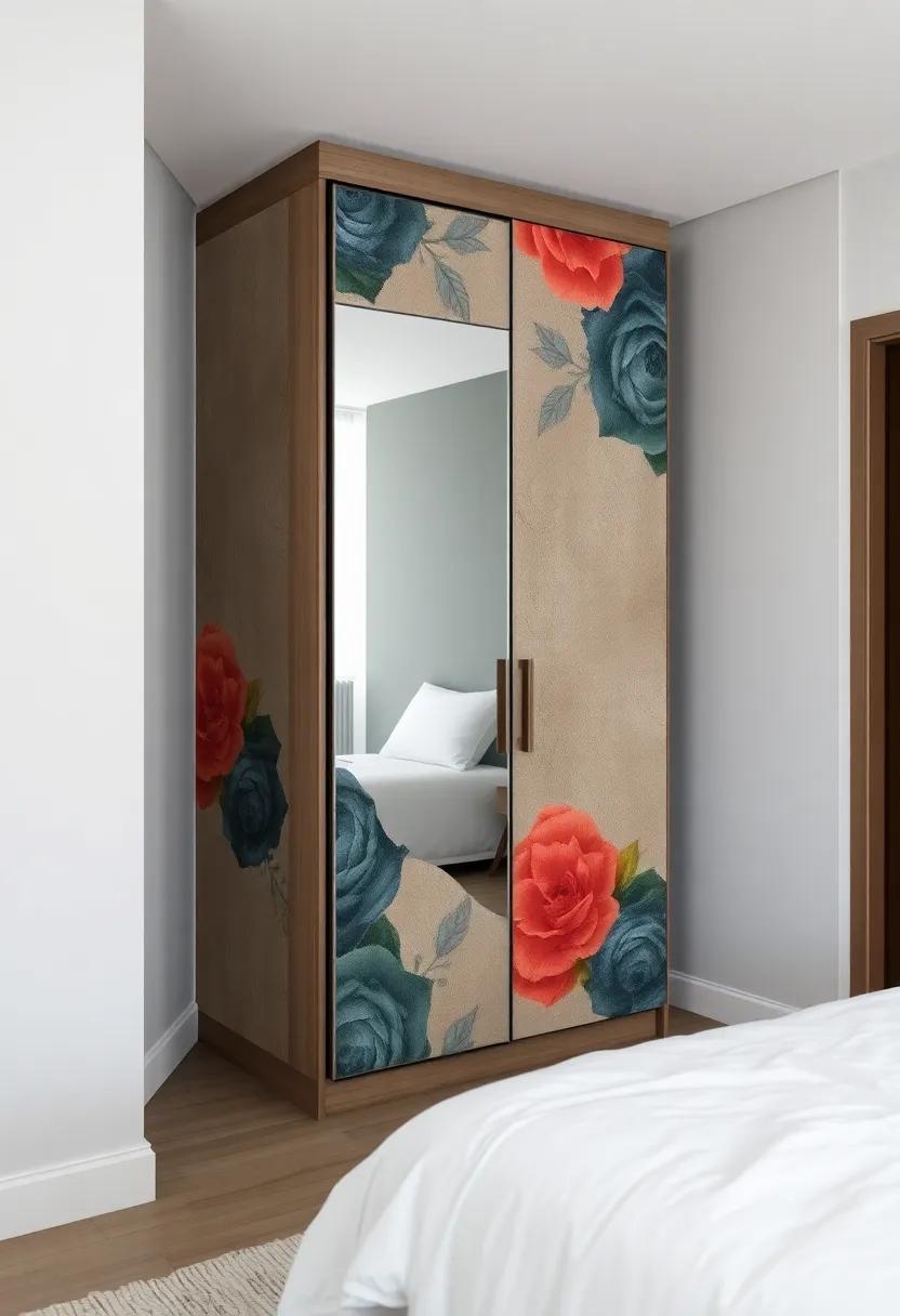 Artistic⁢ Touch:⁢ Select‍ a wardrobe with ⁤an artistic mural design and a built-in mirror, making it a canvas that reflects ‍both personal style and⁢ creative ⁢flair